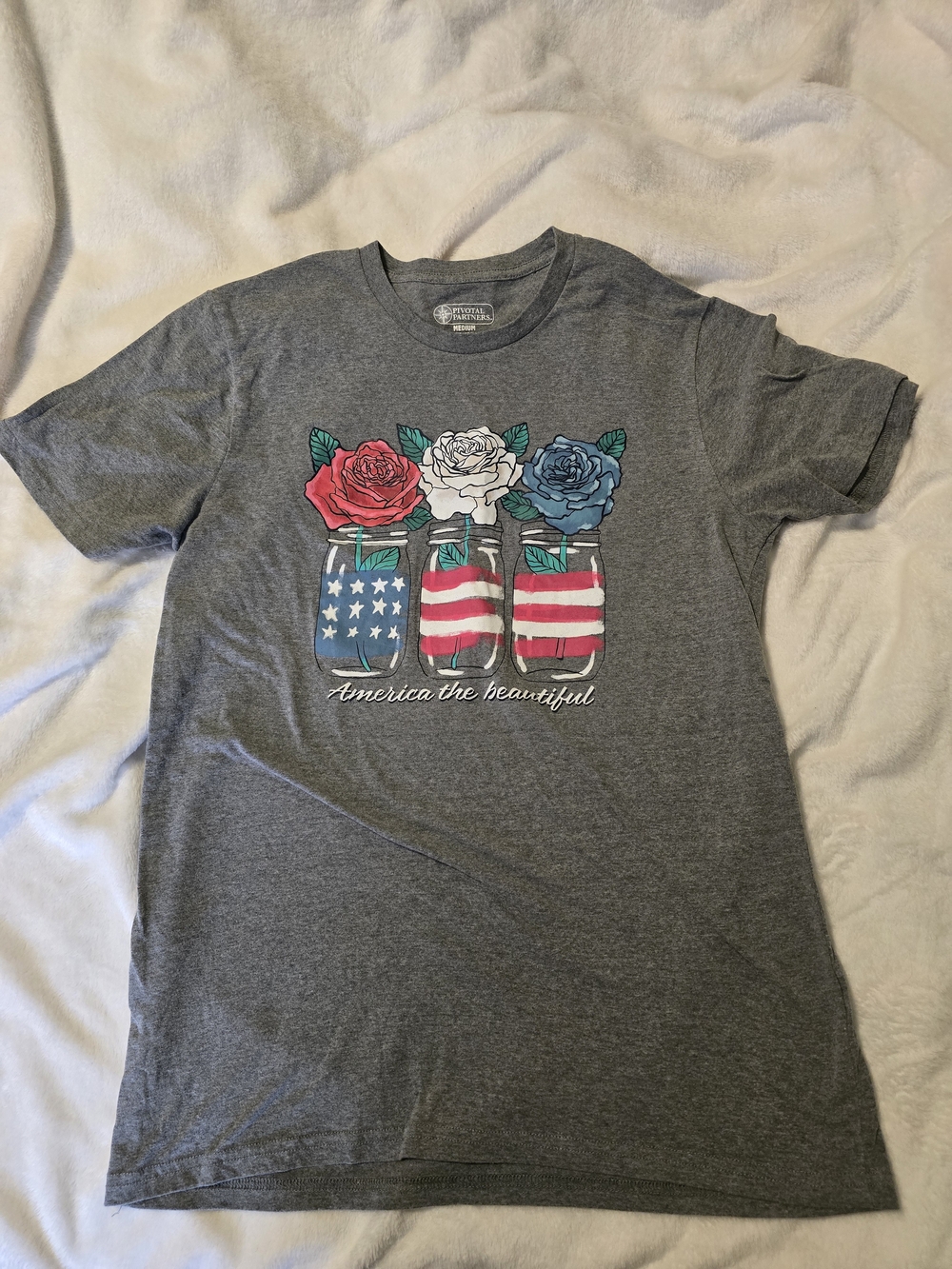 Pivotal Partners "America the Beautiful" Patriotic Graphic T-Shirt